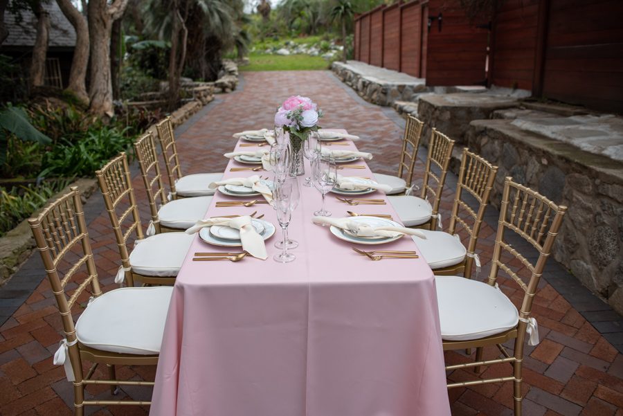wedding table in a natural setting