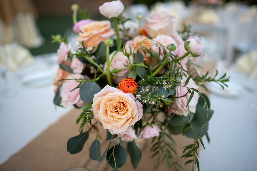 closeup of floral bouquet